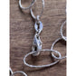 Vintage Italy Sterling Silver Textured Ovals & Circles Link Necklace 18” MWS 925