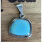 Vintage Sterling Silver Turquoise Pendant Modernist Southwest Statement 14g!