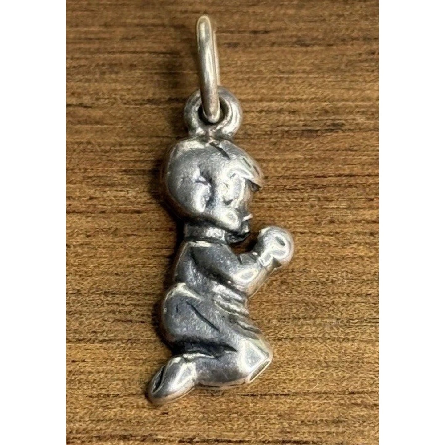 Vintage Sterling Silver 925 Little Boy Praying Charm