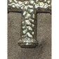 BH 925 Sterling Silver Diamond Accent Nugget Cross Pendant 7.4g 1.6”