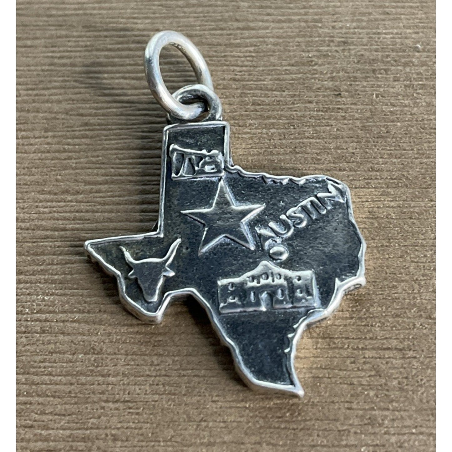 Vintage Sterling Silver Texas State Charm