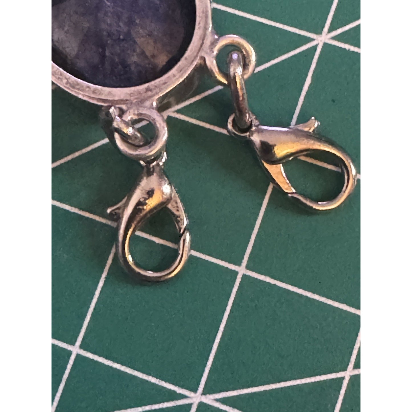 Vintage Sterling Silver Faceted Sodalite Bold Statement Bracelet 7.5 - 44g