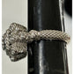 Judith Ripka Sterling Silver Diamonique Halo Cluster Ring size 7 - 9gr