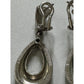 Vintage Judith Ripka Sterling Silver Textured Braided Teardrop Earrings 10g