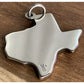 Retired James Avery Deep in the Heart Of Texas Hammered 925 & 14k Heart Pendant