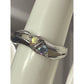Sterling 925 Signed LS Louis Stern Aurora Borealis Austrian Crystal SZ 7 Ring