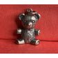 Vintage Sterling Silver Teddy Bear Charm Pendant Cute Toy