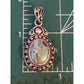Vintage Sterling Silver Turquoise Pendant Bali Artisan Filigree S Mark 11.1g
