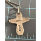 Vintage Sterling Turquoise Native American Signed Cross Pendant & 24” Chain 925