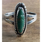 Vintage Navajo Oval Turquoise Sterling Silver Southwestern Style Ring Size 8