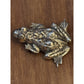 Vintage Sterling Silver Frog Brooch Pin 3D Textured 2.75” Artisan Signed 7.7 gr