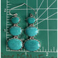 Sleeping Beauty Turquoise Sterling 925 Dangle Drop Earrings CN LUC Lucas Lameth