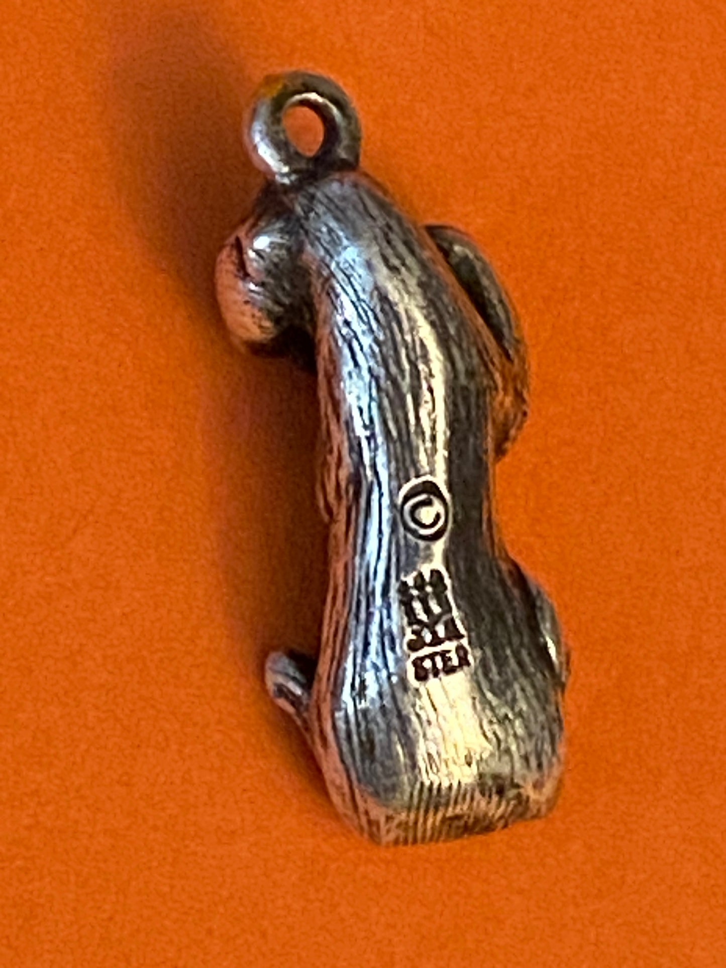 Preowned James Avery Vintage RARE Retired HTF Silver Sea Otter with fish Charm