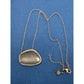 Banana Republic Agate Semi Precious Stone Pave Crystal Pendant Necklace