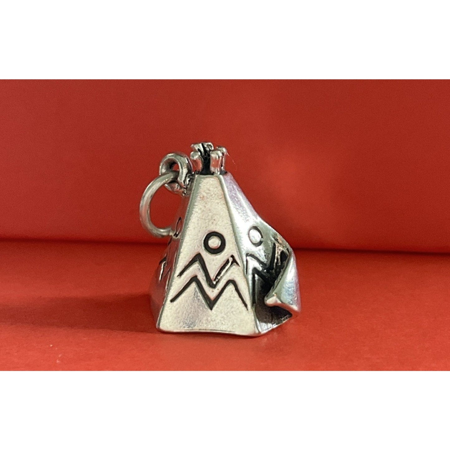 925 Sterling Silver Teepee Charm Pendant Southwestern Native Style