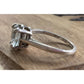 Minimalist Sterling Silver Blue Topaz Pear Shape Solitaire Ring 925 Size 6.5