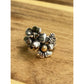 James Avery Retired Sterling Silver Blossom & Bronze Bee Ring Size 7.5