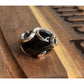 KN 925 Sterling Silver Black Onyx Ring Size 7.5 Large Cabochon