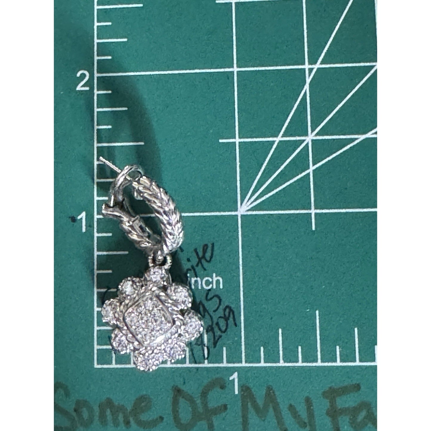 Judith Ripka 925 Sterling Silver CZ Dangle Earrings Rope Chain 14.4g Designer