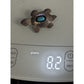 Vintage Navajo Sterling Silver Turtle Pin Turquoise Signed L.M. Lena Manygoats