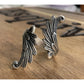 Sterling Silver Angel Wing Wrap Ring Size 8 Feather Gothic Boho