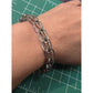Vintage Silver Silver Braided Woven Oval Twisted Diamond Cut Link Bracelet 7.5”