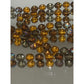 Vintage Signed Joan Rivers Amber Gray Smoky Glass & AB Crystal Bead 32” Necklace