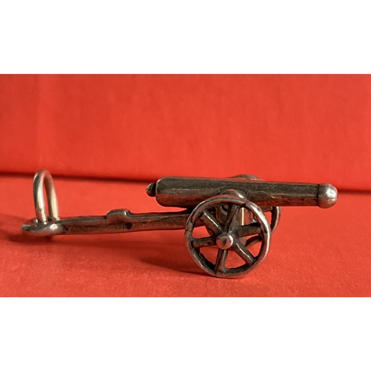 Vintage Sterling Silver Cannon Charm