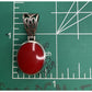 VintageSterling Silver Red Cabochon Pendant Ornate Filigree Bail