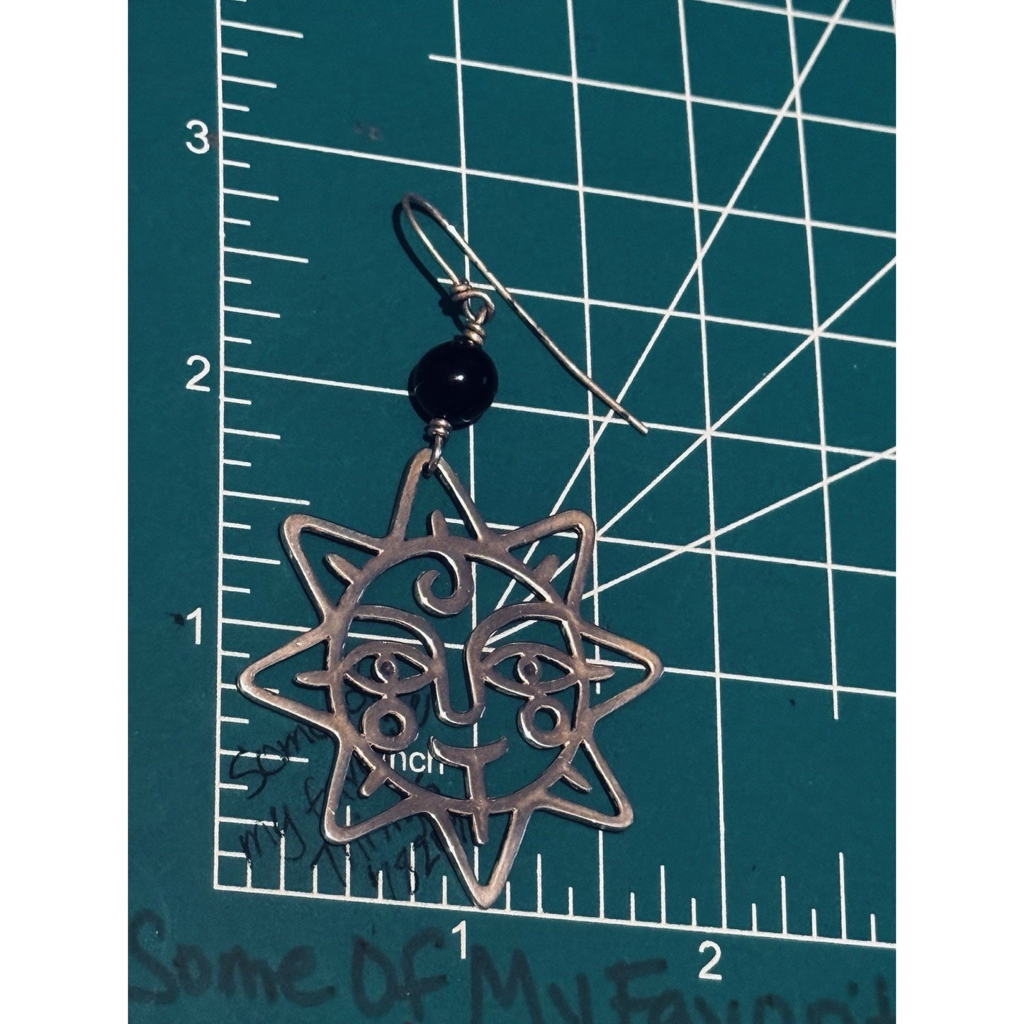 Retired RARE James Avery Sterling Celestial Sun & Moon Earrings Black Onyx 2.75”