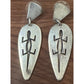 Vintage Sterling Silver Lizard Earrings Modernist Gecko Design Signed SA Navajo