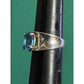 Vintage PD Sterling Silver 7.1 g Swiss Blue Topaz Ring Size 7.5 Wide Band