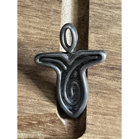 Andy Lakey Signed Sterling Silver Angel Lapel Tie Tack Modernist Spiritual 5.5g
