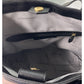 Isaac Mizrahi Saffiano Black Leather Monogram Large Tote Bag Purse With IM Tag