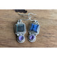 Sterling Silver Labradorite Amethyst Dangle Earrings 925 India