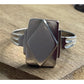 Sterling Silver 925 Modernist Geometric Signet Ring Size 11