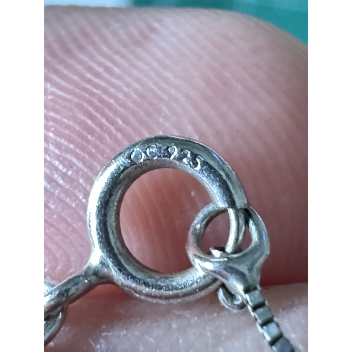 Sterling Silver Two-Tone ~1/5CTW Diamond Double Open Heart Pendant Necklace 18”