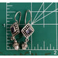 Sterling Silver Amethyst Pearl Dangle Earrings 925 Boho Artisan Drop