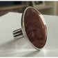 Handmade Sterling Silver Red Jasper Ring Size 7.5 Large Oval Cabochon