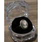 Vintage 800 Silver Cameo Mother Of Pearl Two Tone Twisted Ring Sz 6.75