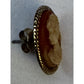 Antique Victorian Shell Cameo Post Earring SINGLE EARRING Gold Tone c1900