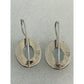Silpada RETIRED Silver 925 Bezel Set Oval Blue Topaz Dangle Earrings W1157