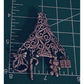 Vintage Jezlaine Sterling Silver Scroll Christmas Tree Dangle Charms Brooch Pin