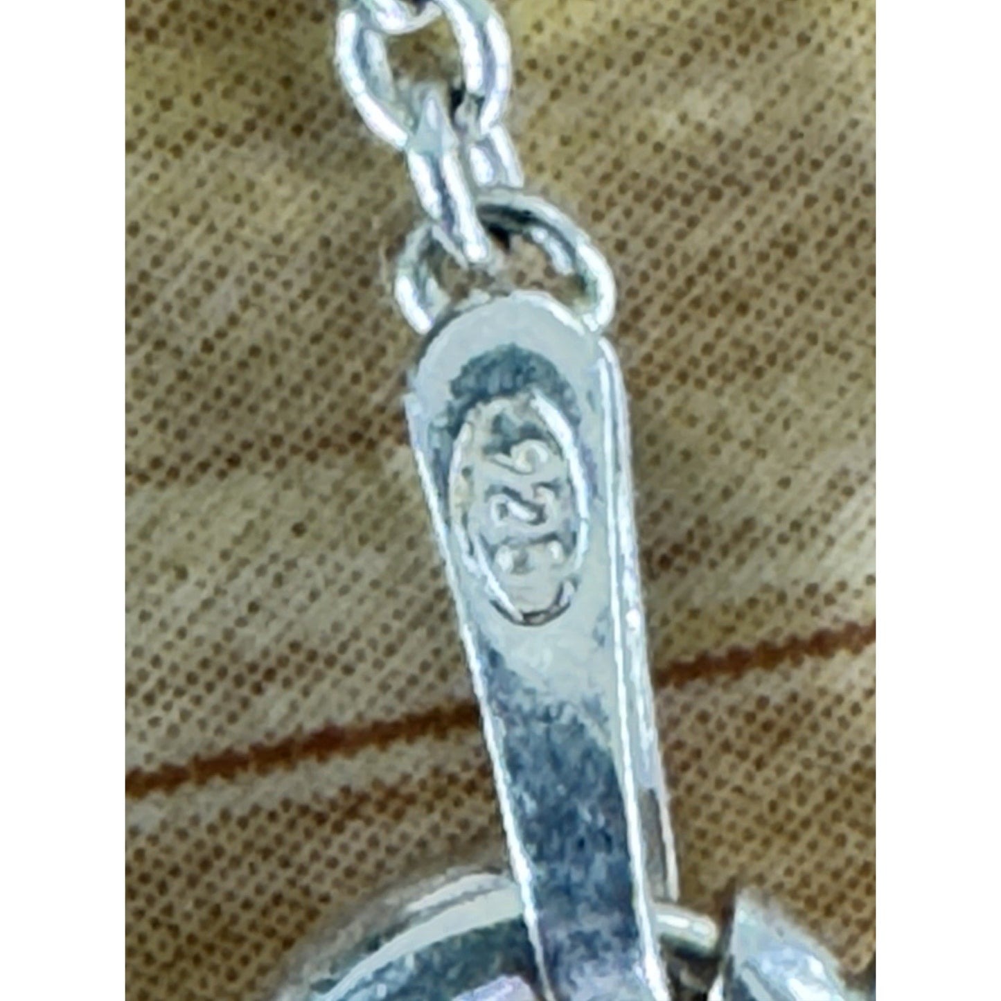 Sterling Silver Green Amethyst Prasiolite Teardrop Pendant Necklace 18” Isreal