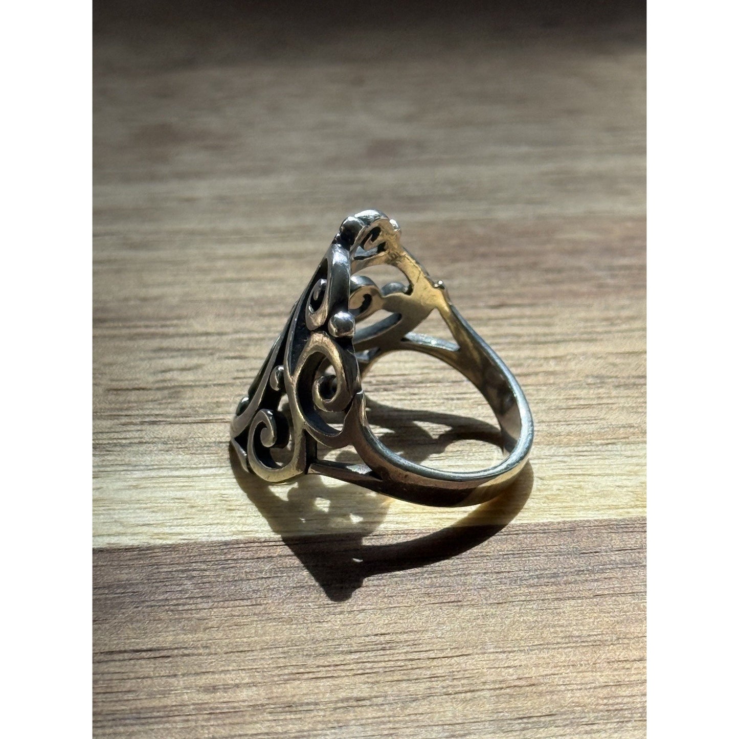 Retired James Avery Open Sorrento Sterling Silver Ring Size 9
