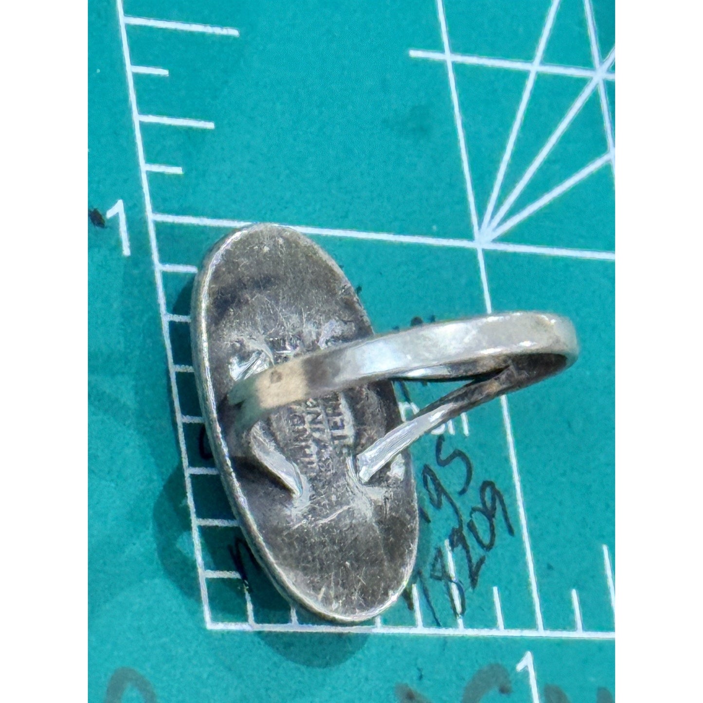 Vintage Native American Sterling Silver Black Onyx Ring Size 8.5 Signed Handmade