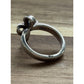 James Avery Retired Sterling Silver Garnet Ribbon Cross Ring Size 5