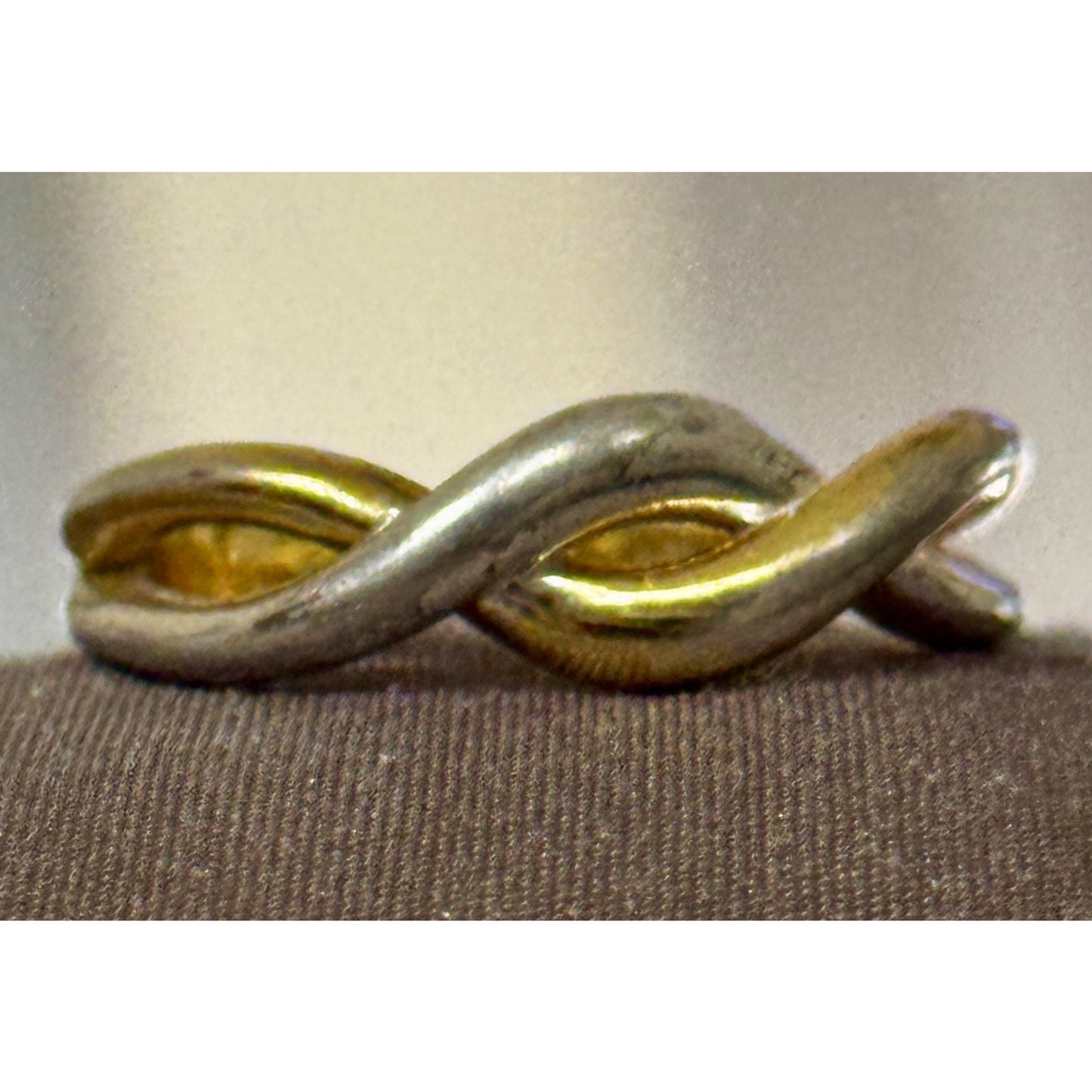 EVRY Jewels Two Tone Infinity Crossover Ring Gold Silver Tone Size 10