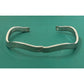 Vintage 925 Sterling Silver Modernist Mid Cen Wave Hinged Bangle Bracelet 26.2g
