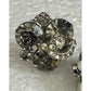 Vintage Weiss Smoky Gray Rhinestone Brooch & Earrings Demi Parure Mid Century